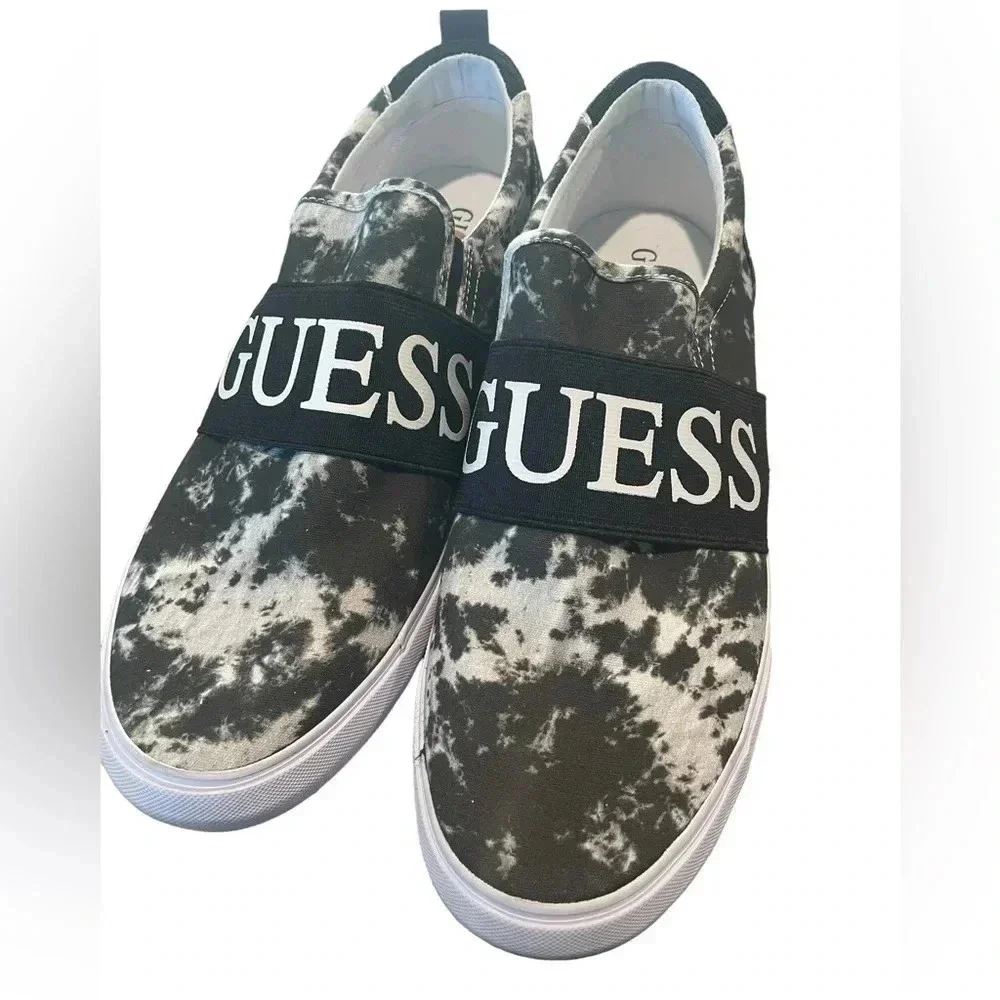 GUESS Men’s Logo Tie Dye Slip-On Sneakers